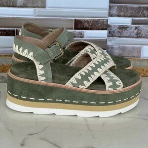 Mou PLATFORM CRISS CROSS UPPER - Platform sandals size 9